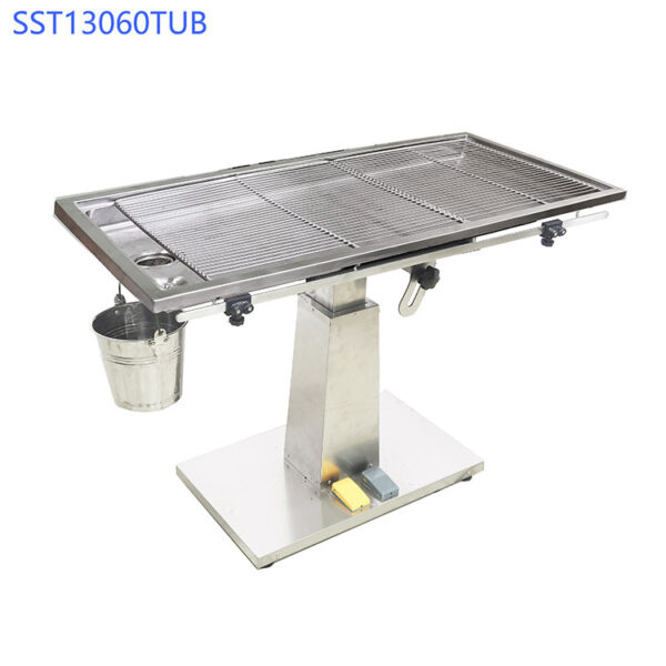 Electric single column veterinary surgery table tub top