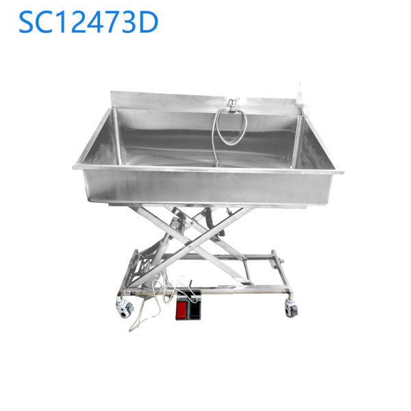 Electric lift pet grooming bathtub