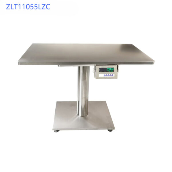 Pedestal base exam tables with scale