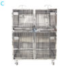 4 door cages assembly, Stainless Steel -  C-style