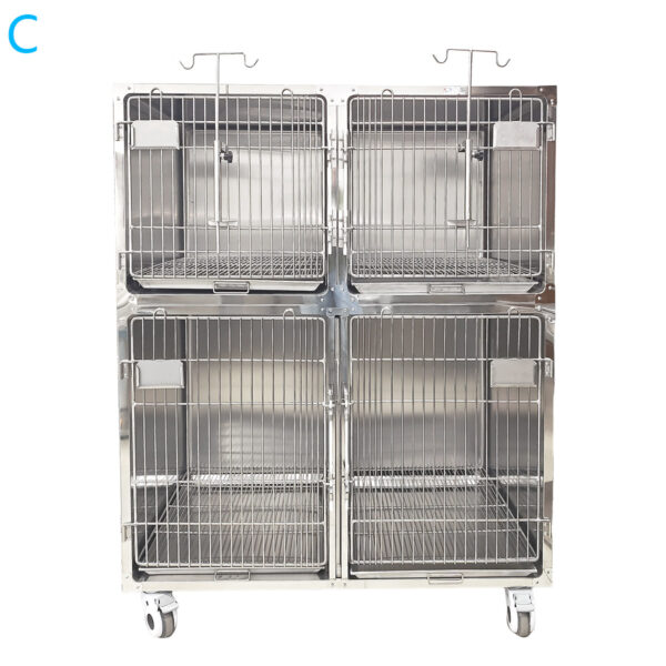 4 door cages assembly, Stainless Steel -  C-style