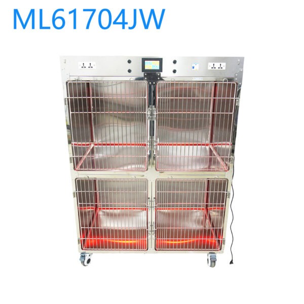 4 door infrared warm cages assembly, Stainless Steel
