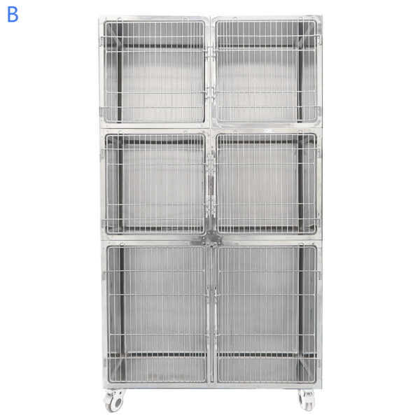 3 layer 6 door cages assembly, Stainless Steel -  B-style