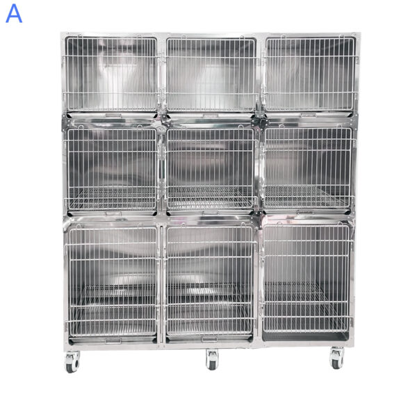 9 door cages assembly, Stainless Steel – A-style