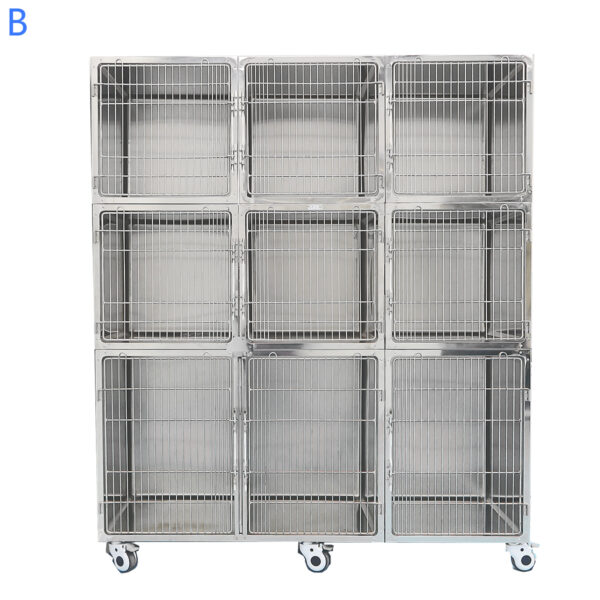 9 door cages assembly, Stainless Steel -  B-style