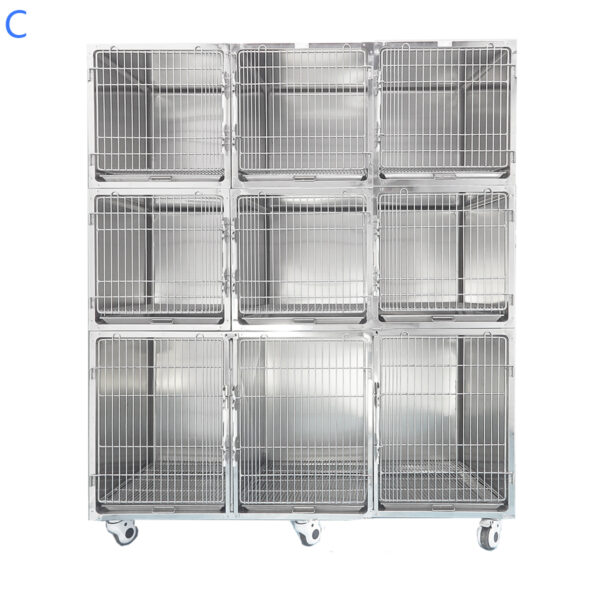 9 door cages assembly, Stainless Steel -  C-style