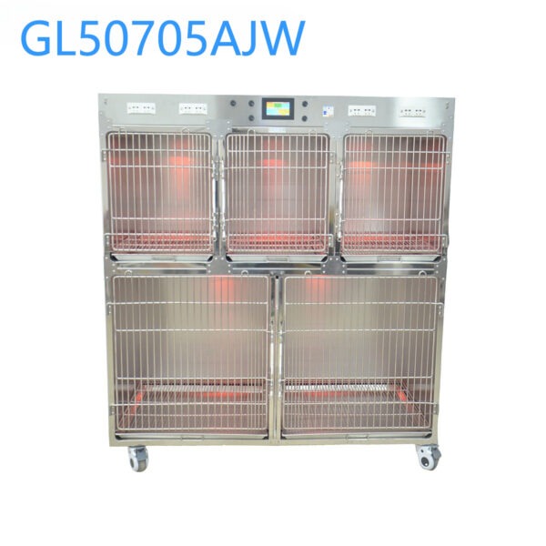 5 door infrared warm cages assembly, Stainless Steel -  A-style
